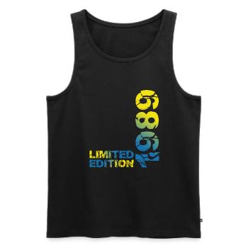 1989 Limited Edition Birthday Gift Wife Husband - Men's Premium Organic Tank Top - black - Front - AI Model Male 178 light (178cm)