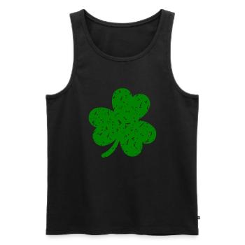 Accessoires de la Saint-Patrick, décoration de Shamrock d'irlande - Débardeur bio Premium Homme - noir - Devant - Michal (187cm)