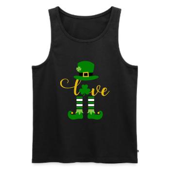 Accessoires de la Saint-Patrick Irlande Shamrock décoration - Débardeur bio Premium Homme - noir - Devant - Michal (187cm)