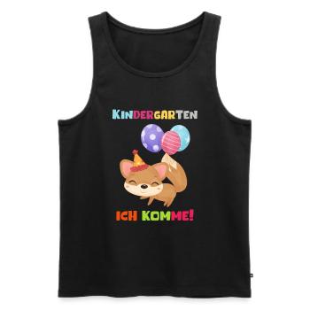 Kindergarten 2023 Ich Komme Mädchen Kita Geschenk - Männer Premium Bio Tank Top - Schwarz - Vorne - AI Model Male 178 light (178cm)
