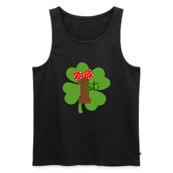 Accessoires de la Saint-Patrick, décoration de Shamrock d'irlande - Débardeur bio Premium Homme - noir - Devant - Michal (187cm)