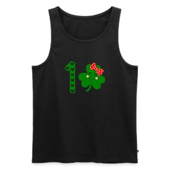 Accessoires de la Saint-Patrick, décoration de Shamrock d'irlande - Débardeur bio Premium Homme - noir - Devant - Michal (187cm)