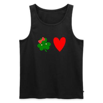 Accessoires de la Saint-Patrick, décoration de Shamrock d'irlande - Débardeur bio Premium Homme - noir - Devant - Michal (187cm)