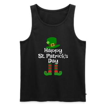 Accessoires de la Saint-Patrick Irlande Shamrock décoration - Débardeur bio Premium Homme - noir - Devant - Michal (187cm)