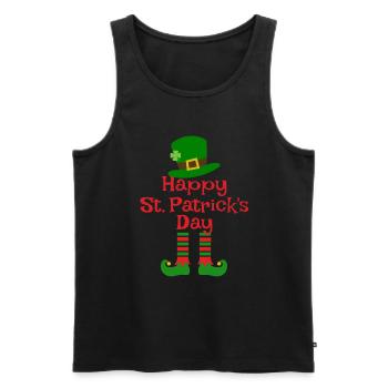 Accessoires de la Saint-Patrick Irlande Shamrock décoration - Débardeur bio Premium Homme - noir - Devant - Michal (187cm)