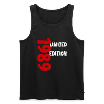 1989 Limited Edition Birthday Gift Wife Husband - Men's Premium Organic Tank Top - black - Front - AI Model Male 178 light (178cm)