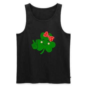 Accessoires de la Saint-Patrick Irlande Shamrock décoration - Débardeur bio Premium Homme - noir - Devant - Michal (187cm)