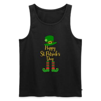 Accessoires de la Saint-Patrick Irlande Shamrock décoration - Débardeur bio Premium Homme - noir - Devant - Michal (187cm)