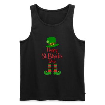 Accessoires de la Saint-Patrick Irlande Shamrock décoration - Débardeur bio Premium Homme - noir - Devant - Michal (187cm)