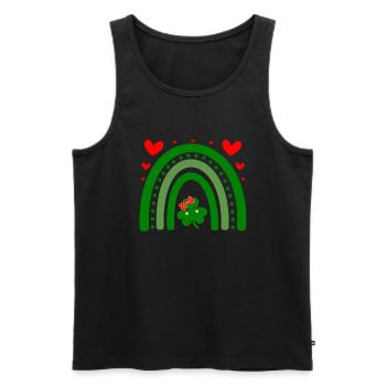 Accessoires de la Saint-Patrick Irlande Shamrock décoration - Débardeur bio Premium Homme - noir - Devant - Michal (187cm)