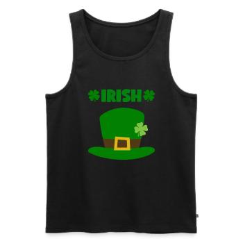 Accessoires de la Saint-Patrick Irlande Shamrock décoration - Débardeur bio Premium Homme - noir - Devant - Michal (187cm)