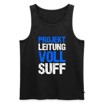 Bier Saufen Shirt Damen Herren Feiern Partnerlook - Männer Premium Bio Tank Top - Schwarz - Vorne - Michal (187cm)