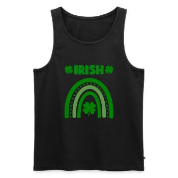 Accessoires de la Saint-Patrick Irlande Shamrock décoration - Débardeur bio Premium Homme - noir - Devant - Michal (187cm)