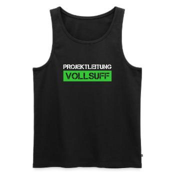 Bier Saufen Shirt Damen Herren Feiern Partnerlook - Männer Premium Bio Tank Top - Schwarz - Vorne - Michal (187cm)