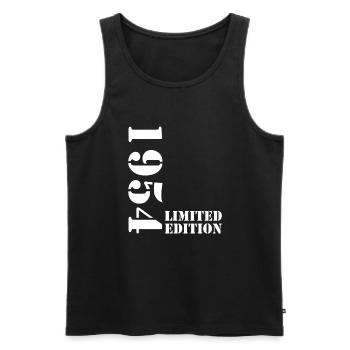 1954 édition limitée cadeau d’anniversaire femme mari - Débardeur bio Premium Homme - noir - Devant - Michal (187cm)