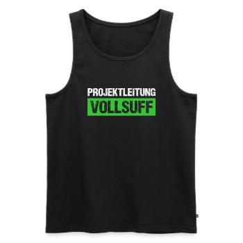 Bier Saufen Shirt Damen Herren Feiern Partnerlook - Männer Premium Bio Tank Top - Schwarz - Vorne - Michal (187cm)