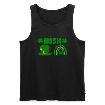 Accessoires de la Saint-Patrick Irlande Shamrock décoration - Débardeur bio Premium Homme - noir - Devant - Michal (187cm)