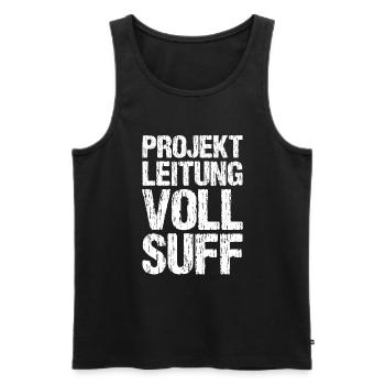Bier Saufen Shirt Damen Herren Feiern Partnerlook - Männer Premium Bio Tank Top - Schwarz - Vorne - Michal (187cm)