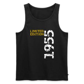 1955 Limited Edition Birthday Gift Wife Husband - Men's Premium Organic Tank Top - black - Front - Michal (187cm)