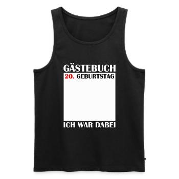 20. Geburtstag Frauen 20 Jahre Männer Geschenk - Männer Premium Bio Tank Top - Schwarz - Vorne - Michal (187cm)