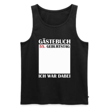 55e anniversaire femmes 55 ans hommes cadeau - Débardeur bio Premium Homme - noir - Devant - AI Model Male 178 light (178cm)