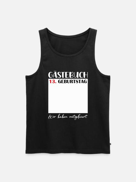 13. Geburtstag Mädchen 13 Jahre Jungen Geschenk - Männer Premium Bio Tank Top - Schwarz