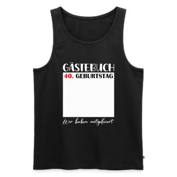 40th Birthday Women 40 Years Men Gift - Men's Premium Organic Tank Top - black - Front - Michal (187cm)