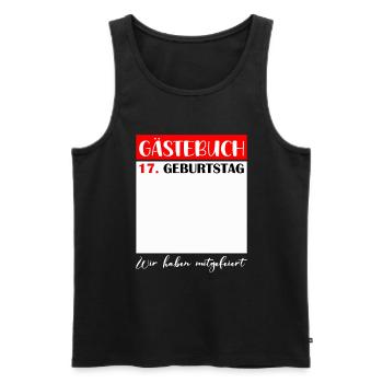 17th Birthday Girl 17 Years Boy Gift - Men's Premium Organic Tank Top - black - Front - AI Model Male 178 light (178cm)