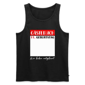 11ème anniversaire fille 11 ans garçons cadeau - Débardeur bio Premium Homme - noir - Devant - Michal (187cm)