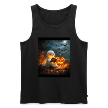 Cadeau d’Halloween Femmes Hommes Enfants Décoration - Débardeur bio Premium Homme - noir - Devant - Michal (187cm)