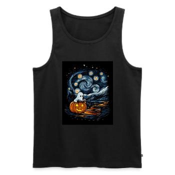 Cadeau d’Halloween Femmes Hommes Enfants Décoration - Débardeur bio Premium Homme - noir - Devant - Michal (187cm)