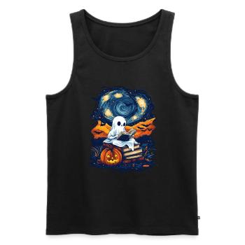 Cadeau d’Halloween Femmes Hommes Enfants Décoration - Débardeur bio Premium Homme - noir - Devant - Michal (187cm)