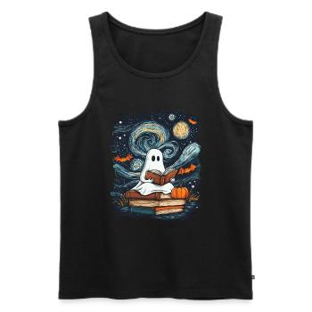 Cadeau d’Halloween Femmes Hommes Enfants Décoration - Débardeur bio Premium Homme - noir - Devant - Michal (187cm)