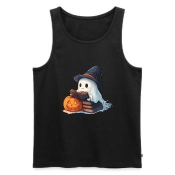 Cadeau d’Halloween Femmes Hommes Enfants Décoration - Débardeur bio Premium Homme - noir - Devant - Michal (187cm)