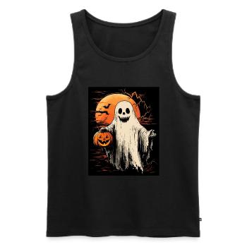 Cadeau d’Halloween Femmes Hommes Enfants Décoration - Débardeur bio Premium Homme - noir - Devant - Michal (187cm)
