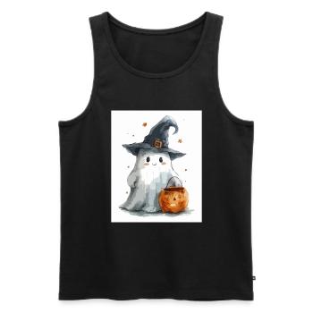Cadeau d’Halloween Femmes Hommes Enfants Décoration - Débardeur bio Premium Homme - noir - Devant - Michal (187cm)