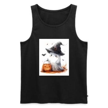 Cadeau d’Halloween Femmes Hommes Enfants Décoration - Débardeur bio Premium Homme - noir - Devant - Michal (187cm)