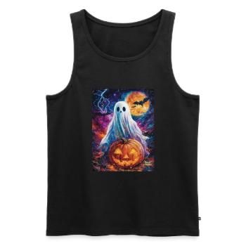 Cadeau d’Halloween Femmes Hommes Enfants Décoration - Débardeur bio Premium Homme - noir - Devant - Michal (187cm)