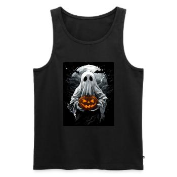 Cadeau d’Halloween Femmes Hommes Enfants Décoration - Débardeur bio Premium Homme - noir - Devant - Michal (187cm)