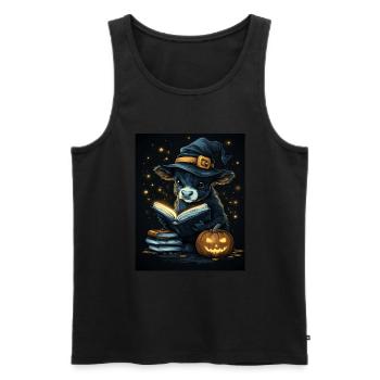 Halloween Cadeau Femmes Vache Hommes Enfants Décoration - Débardeur bio Premium Homme - noir - Devant - Michal (187cm)