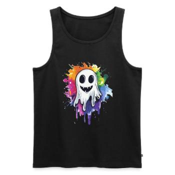 Cadeau d’Halloween Femmes Hommes Enfants Décoration - Débardeur bio Premium Homme - noir - Devant - Michal (187cm)