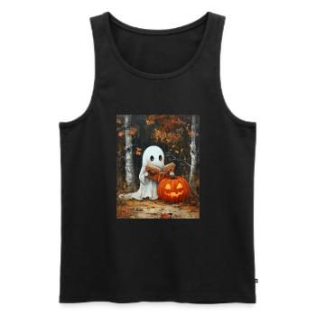 Cadeau d’Halloween Femmes Hommes Enfants Décoration - Débardeur bio Premium Homme - noir - Devant - Michal (187cm)
