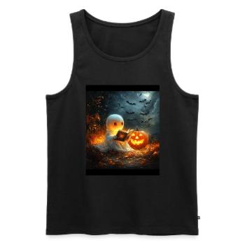 Cadeau d’Halloween Femmes Hommes Enfants Décoration - Débardeur bio Premium Homme - noir - Devant - Michal (187cm)