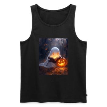 Cadeau d’Halloween Femmes Hommes Enfants Décoration - Débardeur bio Premium Homme - noir - Devant - Michal (187cm)