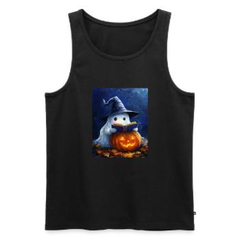 Cadeau d’Halloween Femmes Hommes Enfants Décoration - Débardeur bio Premium Homme - noir - Devant - Michal (187cm)