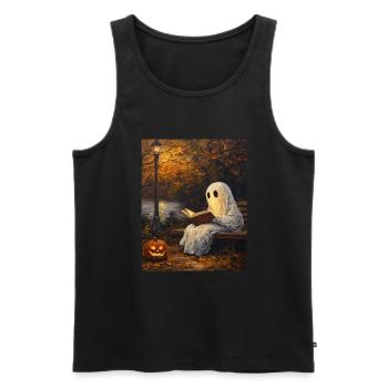 Cadeau d’Halloween Femmes Hommes Enfants Décoration - Débardeur bio Premium Homme - noir - Devant - Michal (187cm)