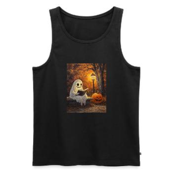 Cadeau d’Halloween Femmes Hommes Enfants Décoration - Débardeur bio Premium Homme - noir - Devant - Michal (187cm)