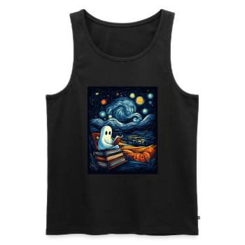 Cadeau d’Halloween Femmes Hommes Enfants Décoration - Débardeur bio Premium Homme - noir - Devant - Michal (187cm)
