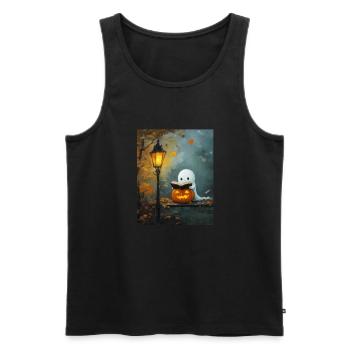 Cadeau d’Halloween Femmes Hommes Enfants Décoration - Débardeur bio Premium Homme - noir - Devant - Michal (187cm)