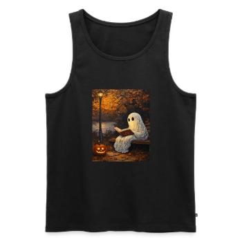 Cadeau d’Halloween Femmes Hommes Enfants Décoration - Débardeur bio Premium Homme - noir - Devant - Michal (187cm)